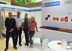 Joseph and Ido Ben-Dor, Reut Forstner Avraham and Oksana from Ben-Dor Fruits & Nurseries, they are breeder and marketer of different varieties of stonefruit and topfruit